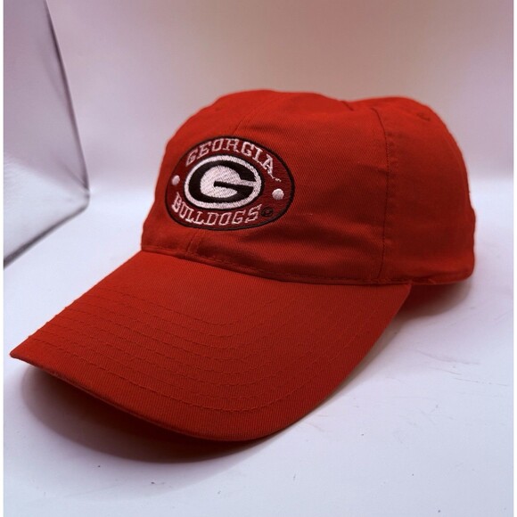 GEORGIA BULLDOGS RED  ADJUSTABLE STRAPBACK HAT SPIKE SPORTS - Picture 1 of 6
